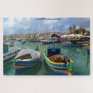 Barcos de Pesca de Malta. Quebra-Cabeça