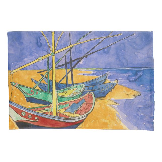 Barcos de Van Gogh Impressionismo Praia (Frente)