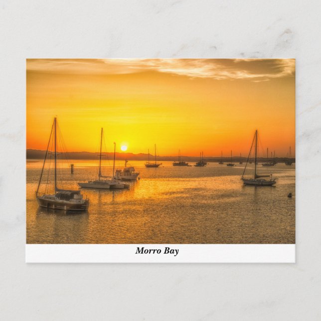Barcos No Cartão Postal Sunset (Frente)