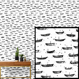 Barcos Pequenos Dinghies em Barcos-Linhas Brancos,