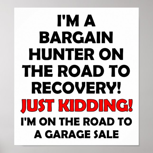 Bargain Hunter Funny Poster (Frente)