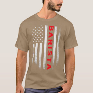 Barista Camisa de Bandeira dos EUA