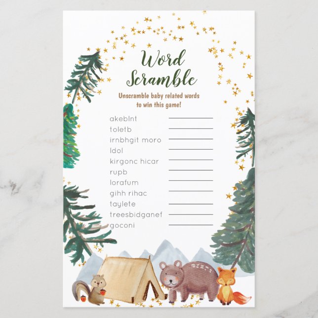 Barly Wait Happy Camper deseja Baby CardBearl (Frente)