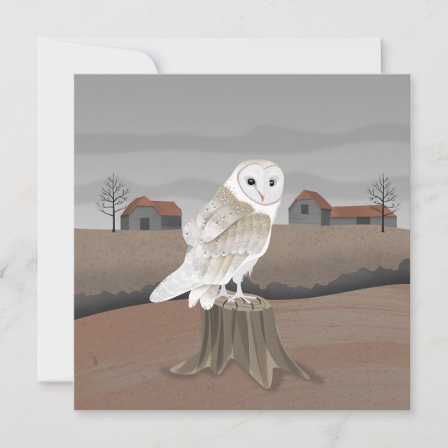 Barn Owl Card (Frente)