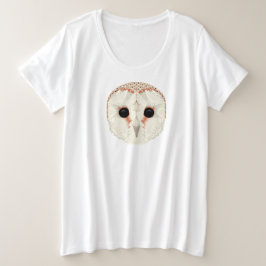 Barn Owl Plus Camiseta feminina do tamanho