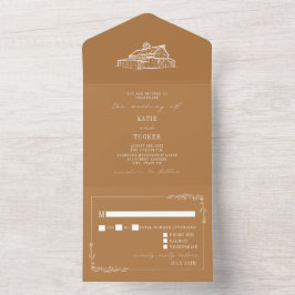 Barn Rustic Goldenrod Weding RSVP