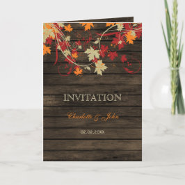 Barn Wood Rustic Fall Deixa Convites De Casamento