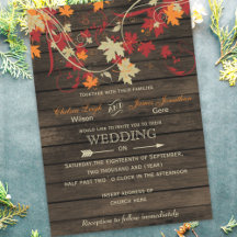Barn Wood Rustic Fall Deixa Convites De Casamento