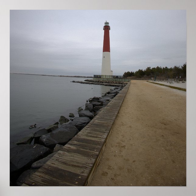Barnegate Light Lighthouse Photo Poster (Frente)