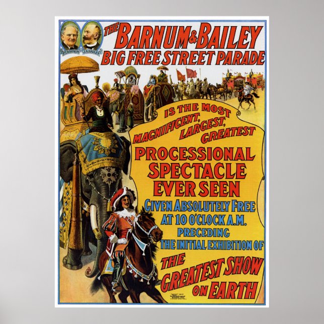 Barnum & Bailey Circus Poster (Frente)