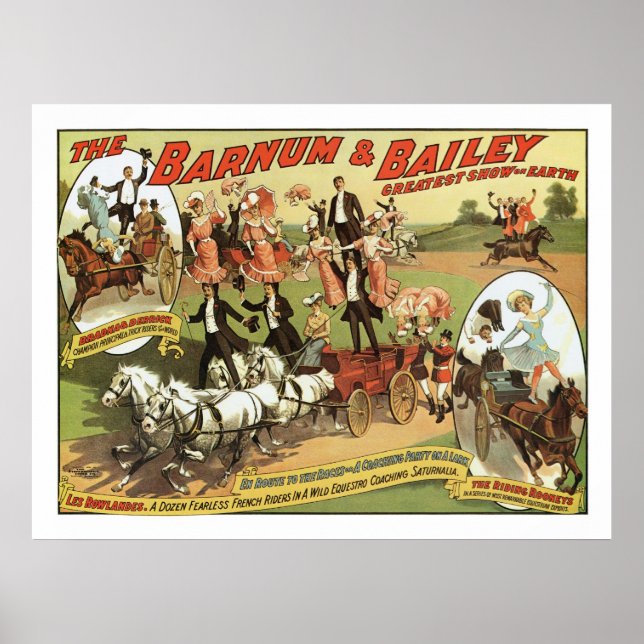Barnum & Bailey Trick Riders Poster (Frente)