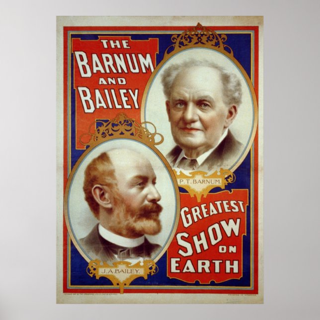 Barnum e Bailey Impressão ou Poster (Frente)