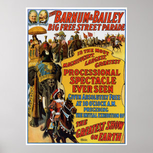 Barnum & poster do circo de Bailey