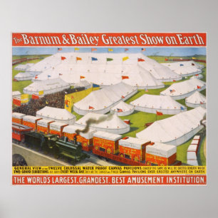 Barnum & tendas do circus de Bailey com poster do