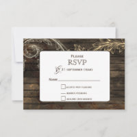 Barnwood floresceu o casamento rústico RSVP