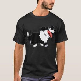 Barramento de Cartoon Feliz, Collie T-Shirt