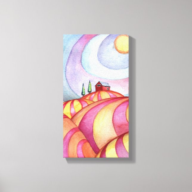 Barrão na pintura de Aquarela do Colinas na Canvas (Frente)