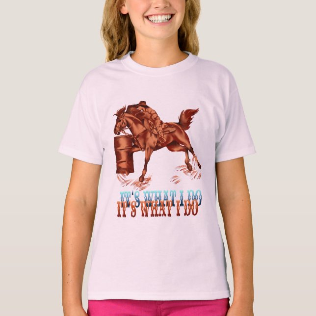 Barrel Racing_É o que faço Camisa (Frente)