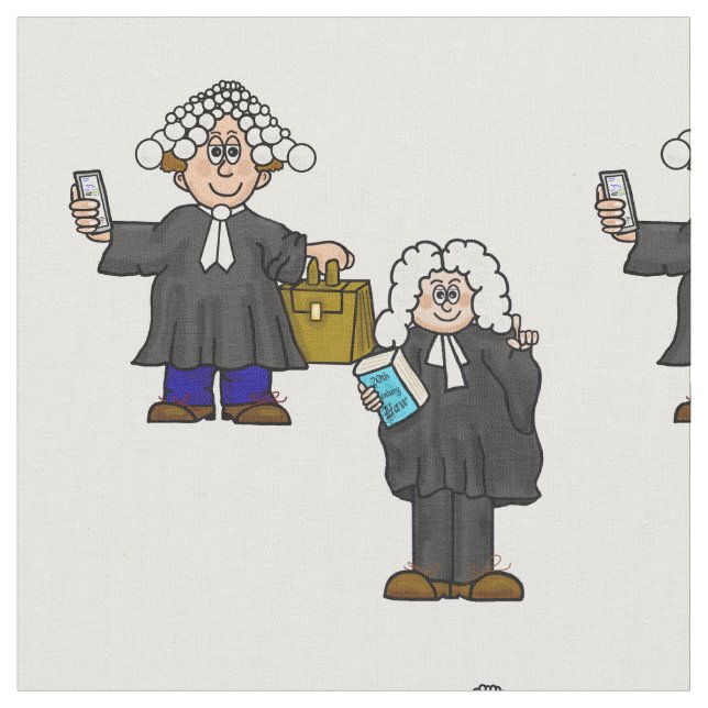 Barristers britânicos ou Advogados com Tecido Wigs (Detalhe)