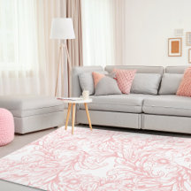 Barroco Acanthus Leaf Blush Rug Rosa