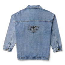 Barroco gravado Jaqueta Angel Denim