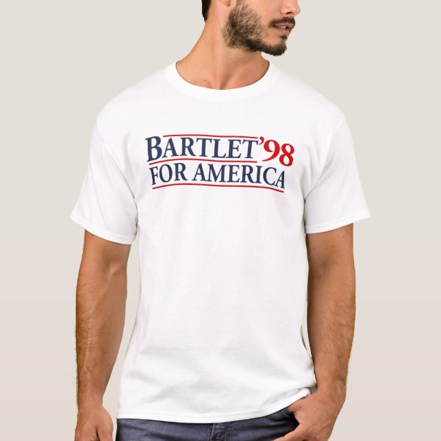 Bartlet para a América Slogan T-Shirt (Frente)