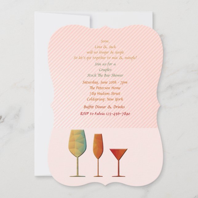 Barware Stock O Convite Para O Chá Do Bar (Frente)