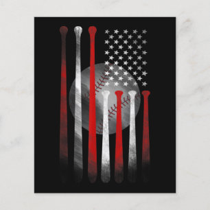 Baseball American Flag Vintage