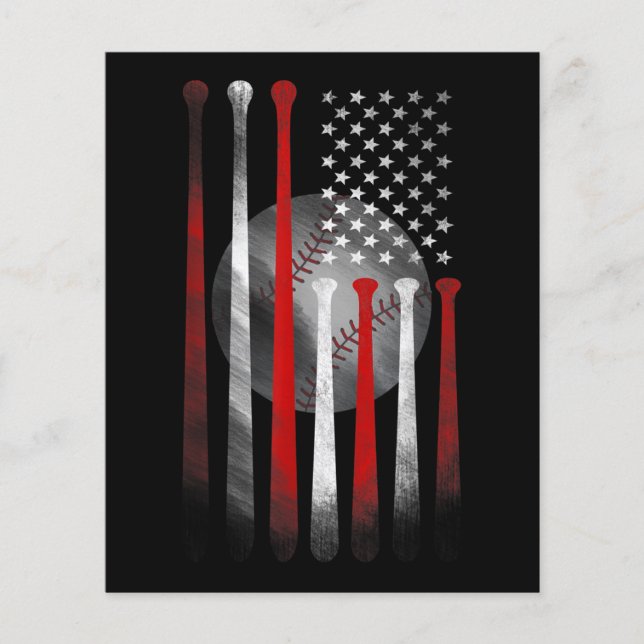 Baseball American Flag Vintage (Frente)
