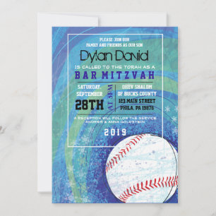 BASEBALL CRAZE Bar Bat Mitzvah Convite