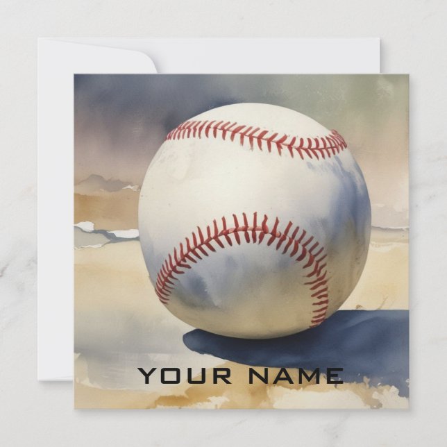 Baseball Inspirational Adicione sua placa de nome (Frente)