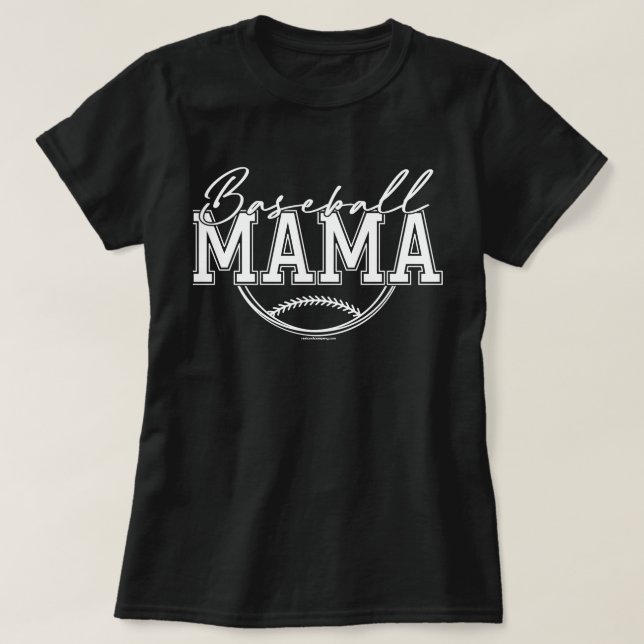 Baseball Mama T-Shirt - Game Day Graphic Tee (Frente do Design)