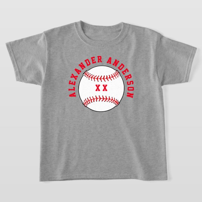 Baseball Name e Jersey Personalizam T-Shirt (Postura )