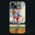 Baseball Pitcher em Mound por Jay Throckmorton<br><div class="desc">É uma bola de borracha ou uma barra? O que quer que seja,  está a chegar-te nesta peça fantástica de Jay Throckmorton. Um arremessador de basebol comanda o montão,  enrolando-se para lançar um arremesso ao prato. Dê isto como presente ou pendurado na parede e aproveite o passatempo da América!</div>