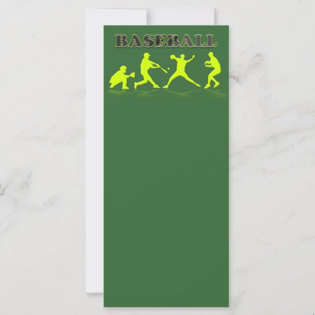 Baseball Sihlouettes Bookmark (Frente)
