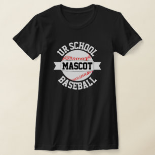 Baseball Team/School Name & Mascot T-shirt feminin