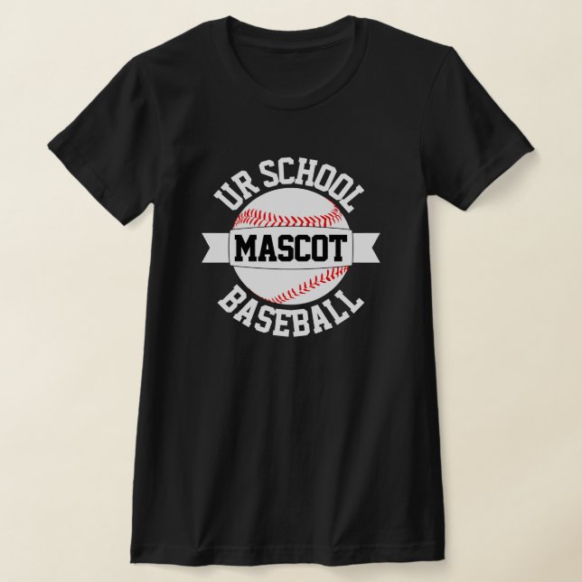 Baseball Team/School Name & Mascot T-shirt feminin (Postura )