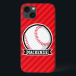 Basebol, softball; Listras diagonais vermelhas<br><div class="desc">Design legal do basebol no teste padrão diagonal vermelho das listras.  Presente perfeito para miúdos,  adolescentes,  ou adultos! Personalize o design adicionando um texto conhecido ou feito sob encomenda.  Visite nossa loja,  casa da festa de aniversário,  para mais grandes produtos customizáveis!</div>