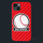 Basebol, softball; Listras diagonais vermelhas<br><div class="desc">Design legal do basebol no teste padrão diagonal vermelho das listras.  Presente perfeito para miúdos,  adolescentes,  ou adultos! Personalize o design adicionando um texto conhecido ou feito sob encomenda.  Visite nossa loja,  casa da festa de aniversário,  para mais grandes produtos customizáveis!</div>