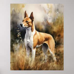 Basenji Dog Art Impressão Poster