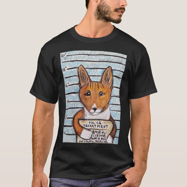 Basenji Mugshot T-Shirt (Frente)
