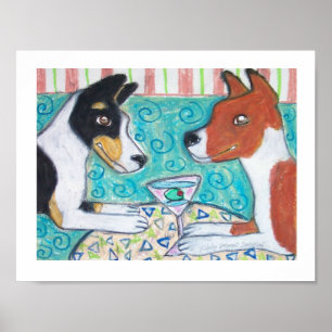 Basenjis tem Martinis? Poster da arte