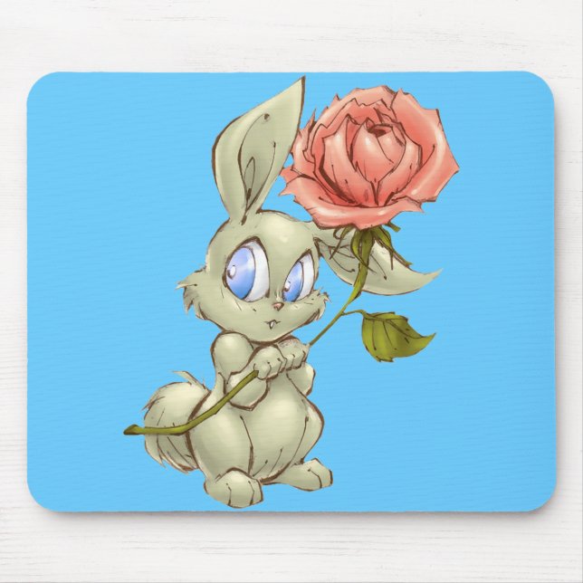 Bashful Bunny e Rosa Mousepad (Frente)