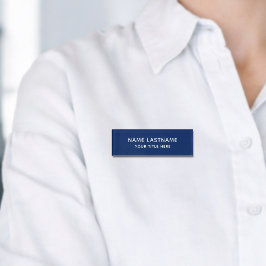 Basic Simple Minimalist Modern Navy Blue Title