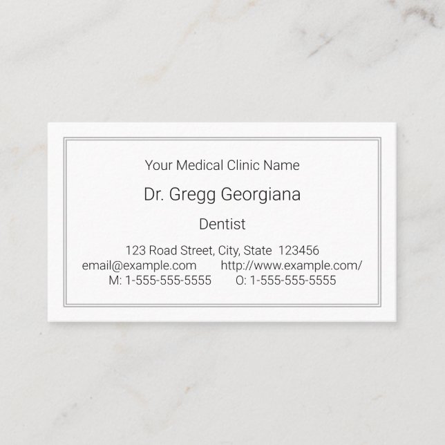 Básico, simples, Cartão de visita profissional (Frente)