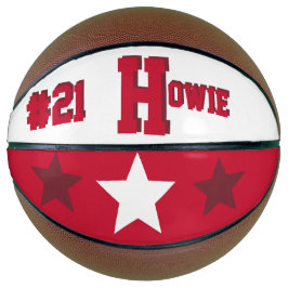 Basquete Branco e Vermelho Monograma