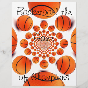Basquete do jogo Chance Letterhead