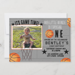 Basquete Esporte Primeiro Convite De Aniversário