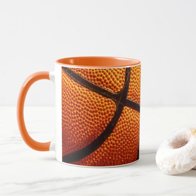 Basquete Laranja Pimply, Caneca de Café (Com Donut)