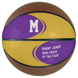Basquete Personalizado Dourado Roxo